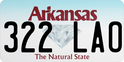 AR license plate 322LAO