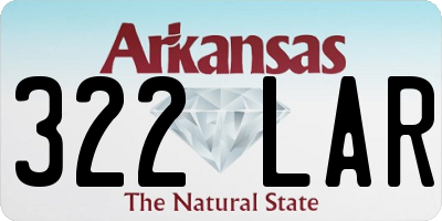 AR license plate 322LAR