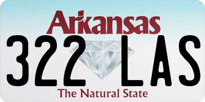 AR license plate 322LAS