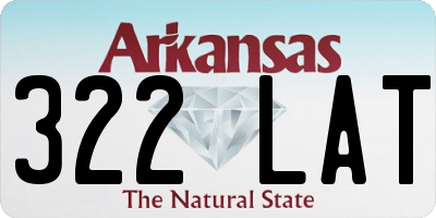 AR license plate 322LAT
