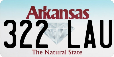 AR license plate 322LAU