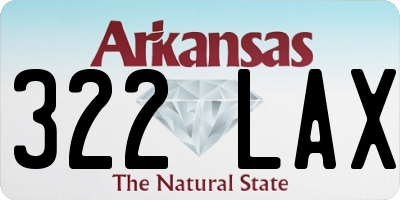 AR license plate 322LAX