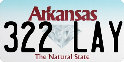 AR license plate 322LAY