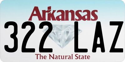AR license plate 322LAZ