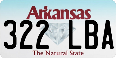 AR license plate 322LBA