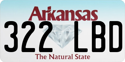 AR license plate 322LBD