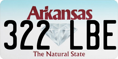 AR license plate 322LBE