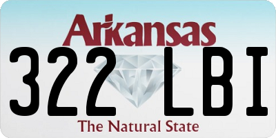 AR license plate 322LBI