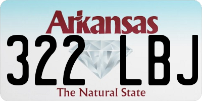 AR license plate 322LBJ