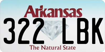 AR license plate 322LBK