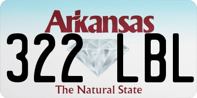 AR license plate 322LBL