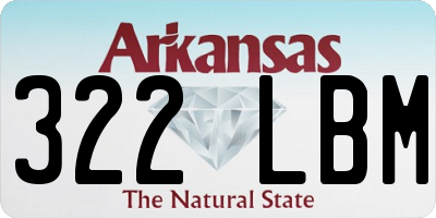 AR license plate 322LBM