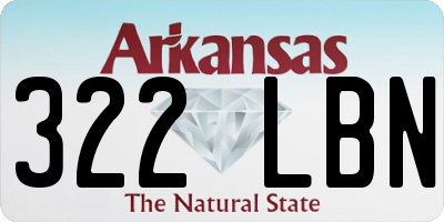 AR license plate 322LBN