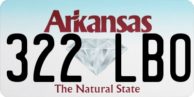 AR license plate 322LBO