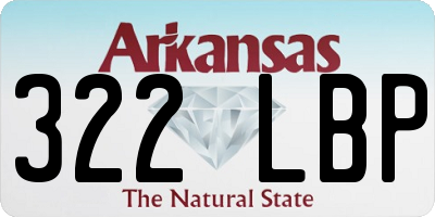AR license plate 322LBP