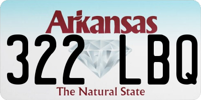 AR license plate 322LBQ