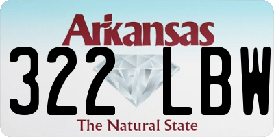 AR license plate 322LBW