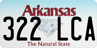 AR license plate 322LCA