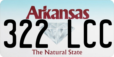 AR license plate 322LCC