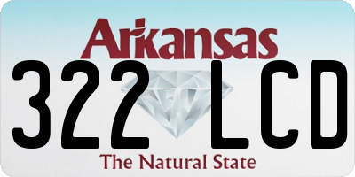 AR license plate 322LCD