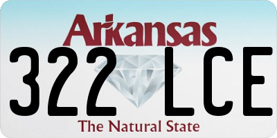 AR license plate 322LCE