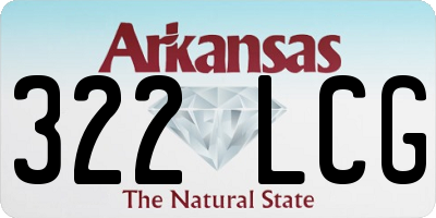 AR license plate 322LCG
