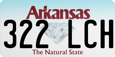 AR license plate 322LCH