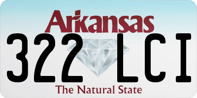 AR license plate 322LCI