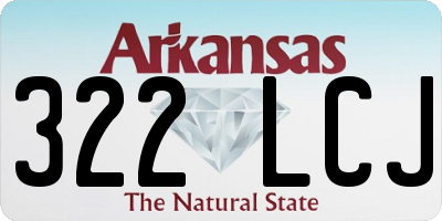 AR license plate 322LCJ