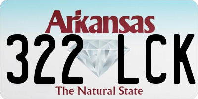 AR license plate 322LCK