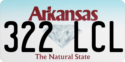 AR license plate 322LCL