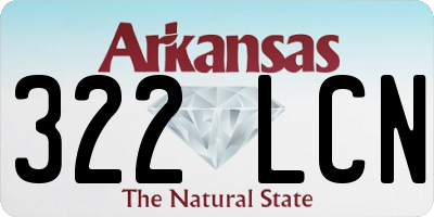 AR license plate 322LCN