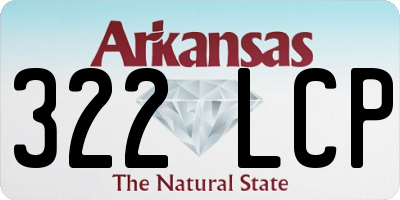 AR license plate 322LCP