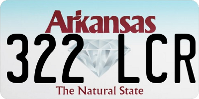 AR license plate 322LCR