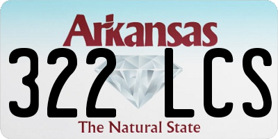 AR license plate 322LCS
