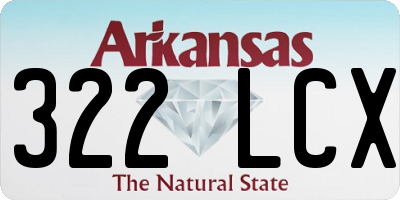 AR license plate 322LCX