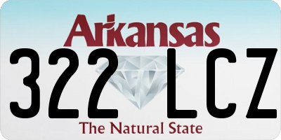 AR license plate 322LCZ