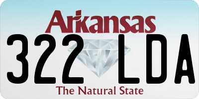 AR license plate 322LDA