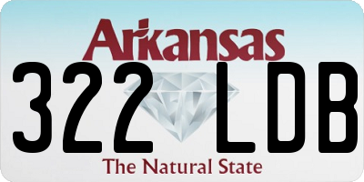 AR license plate 322LDB