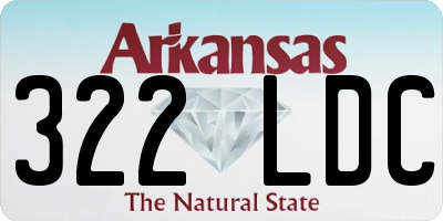 AR license plate 322LDC