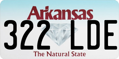 AR license plate 322LDE