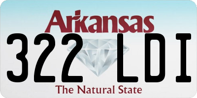 AR license plate 322LDI