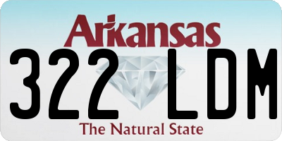 AR license plate 322LDM