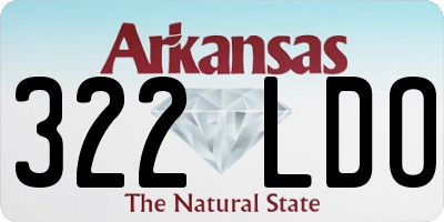 AR license plate 322LDO