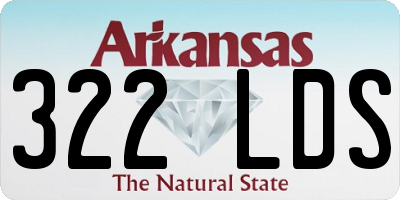 AR license plate 322LDS