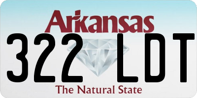 AR license plate 322LDT