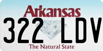 AR license plate 322LDV