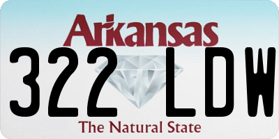 AR license plate 322LDW