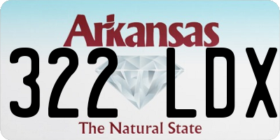 AR license plate 322LDX