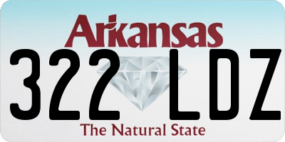 AR license plate 322LDZ